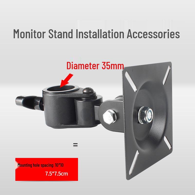 Riesme Single Monitor Adjustable Wall Mount Bracket for Horizontal & Vertical Screen Rotation