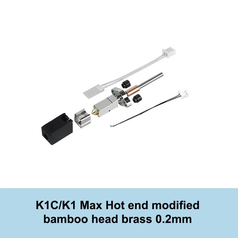 New Upgrade Hotend For Creality K1C/K1 Max Ceramic Heating Block Quick-Swap One-Piece Nozzle Kit Brass Hard 3D Printer Parts