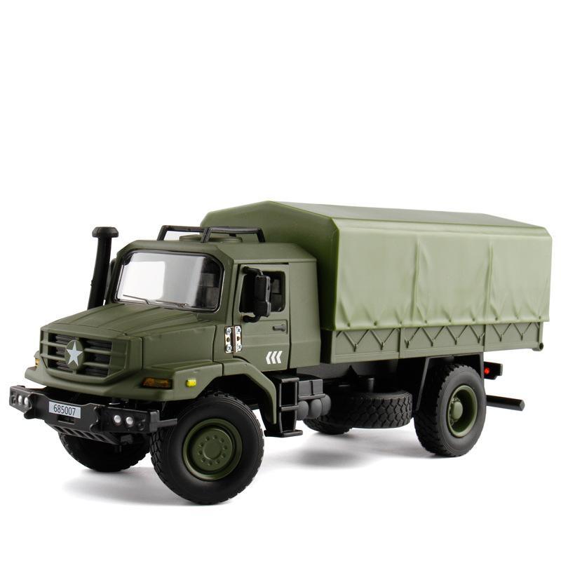 1/36 Military Transportation Truck Toy Car Vehicle Diecast Miniature Model Doors Openable Collection Gift For Boy Children