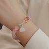 New Chinese Style Natural Pink Crystal Bracelet Lotus Pod Peanut Pendant Jewelry Design Fashion Crystal Bracelet