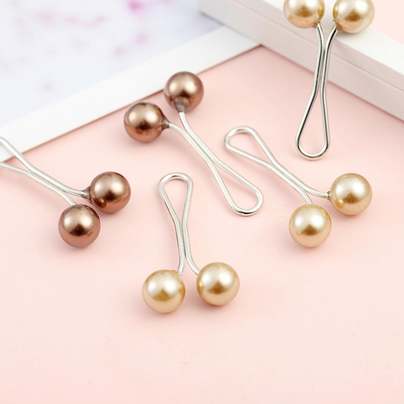 Multicolor Headscarf Pearl Pins Clips Pins Up Hijab Scarf Shawl Accessories