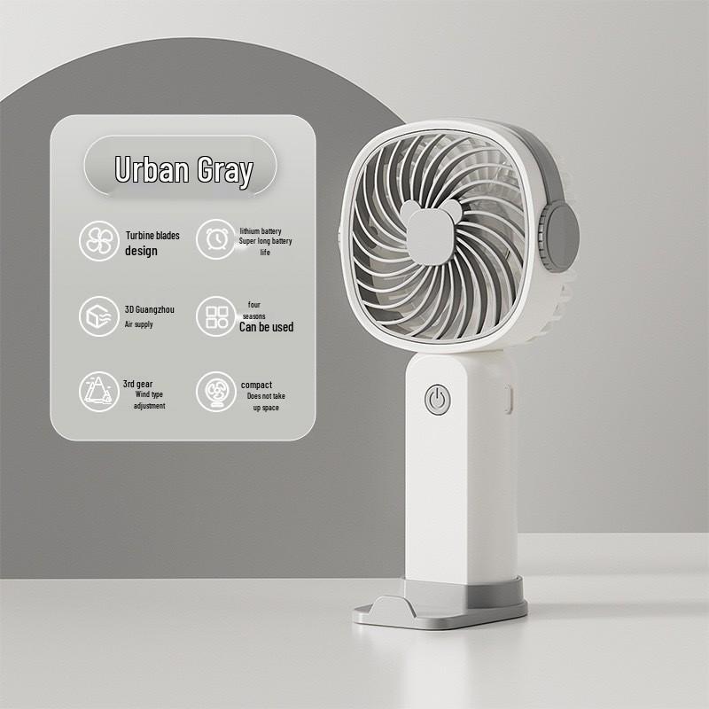 USB Rechargeable Handheld Mini Fan: Portable Multifunctional Desktop Personal Cooling Gift 8.4*4.6*16.6 cm
