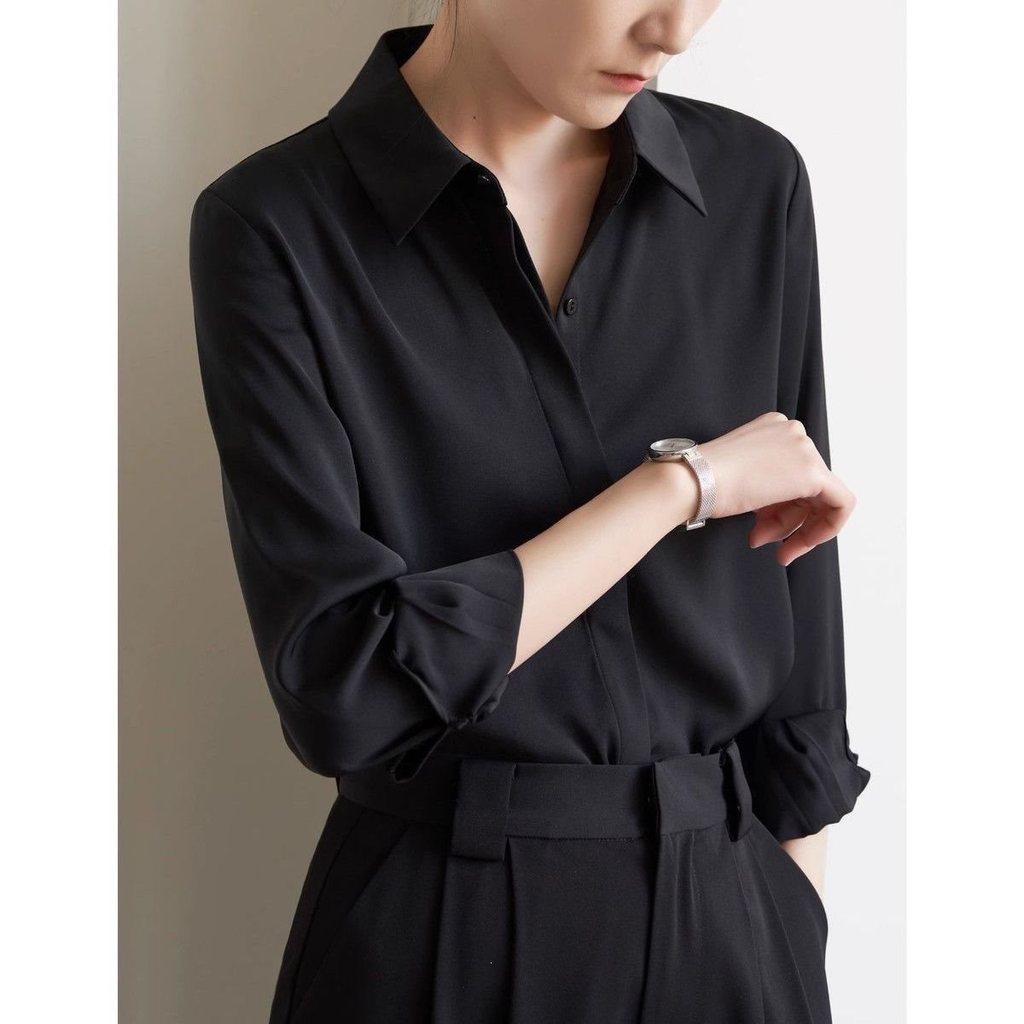 French Chic Satin Blouse With 3d Effect And Off Shoulder Design For Office Wear