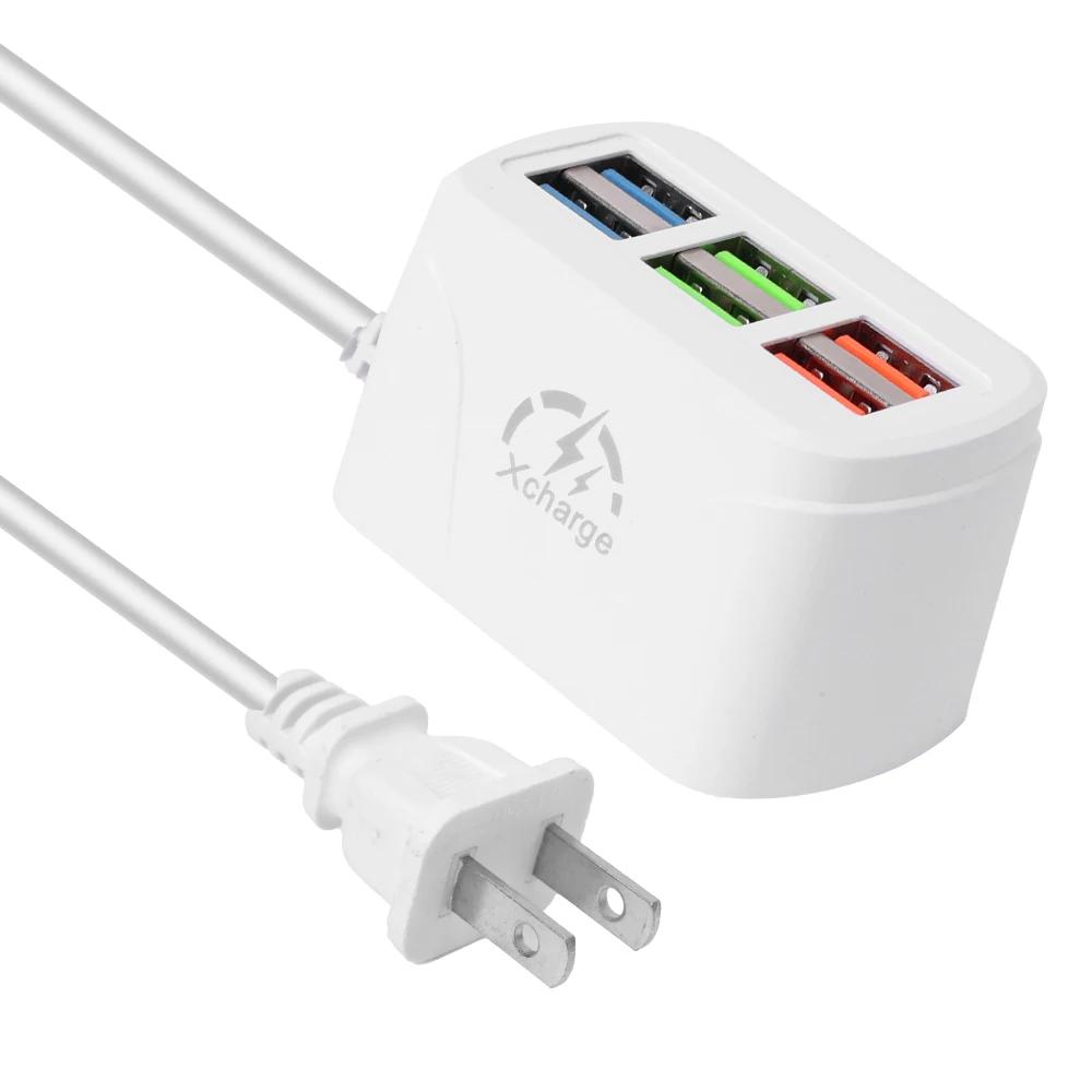 

Многопортовый USB A настольный сетевой адаптер для быстрой зарядки 6 портов USB-концентратор Адаптеры питания переменного тока Удлинитель розетки Вилка ЕС/США US