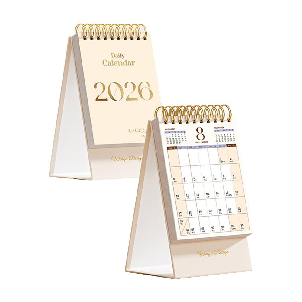Nützlicher 2026 Desktop-Papierkalender Multifunktionaler Heimdekor Planer Zeitplaner Jahresnotizbuch Agenda Organizer