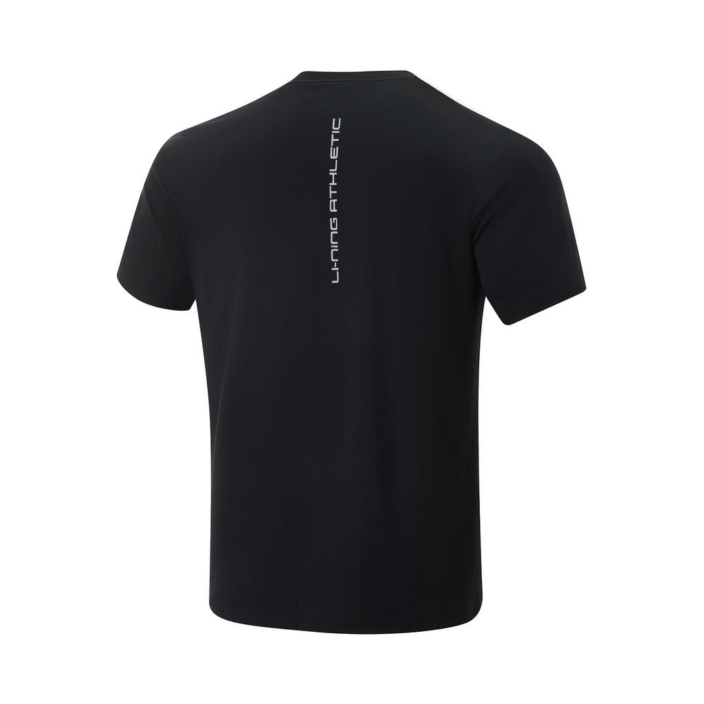 Li-Ning Minimalist Round Neck Casual Versatile Sports Elastic Quick Dry Moisture Wicking Technology Breathable Summer Short Sleeve T-Shirt ATSWA73-4