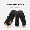 Pin Buckle Closure PU Leather Belt Gold Alloy Buckle Fashion Ladies Belt  For Women