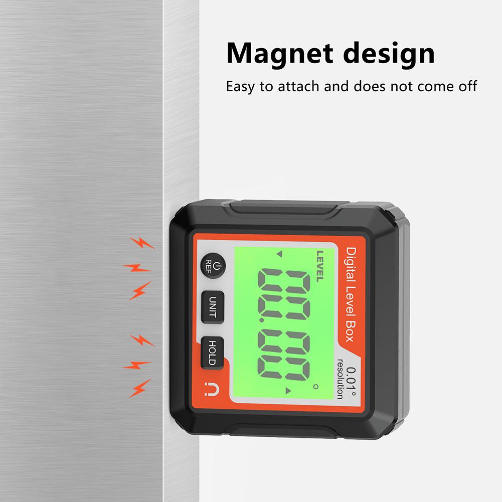 Digital Level Angle Gauge 360° LCD Electronic Protractor Mini Measuring Digital Inclinometer with Magnetic Base Bevel Protractor