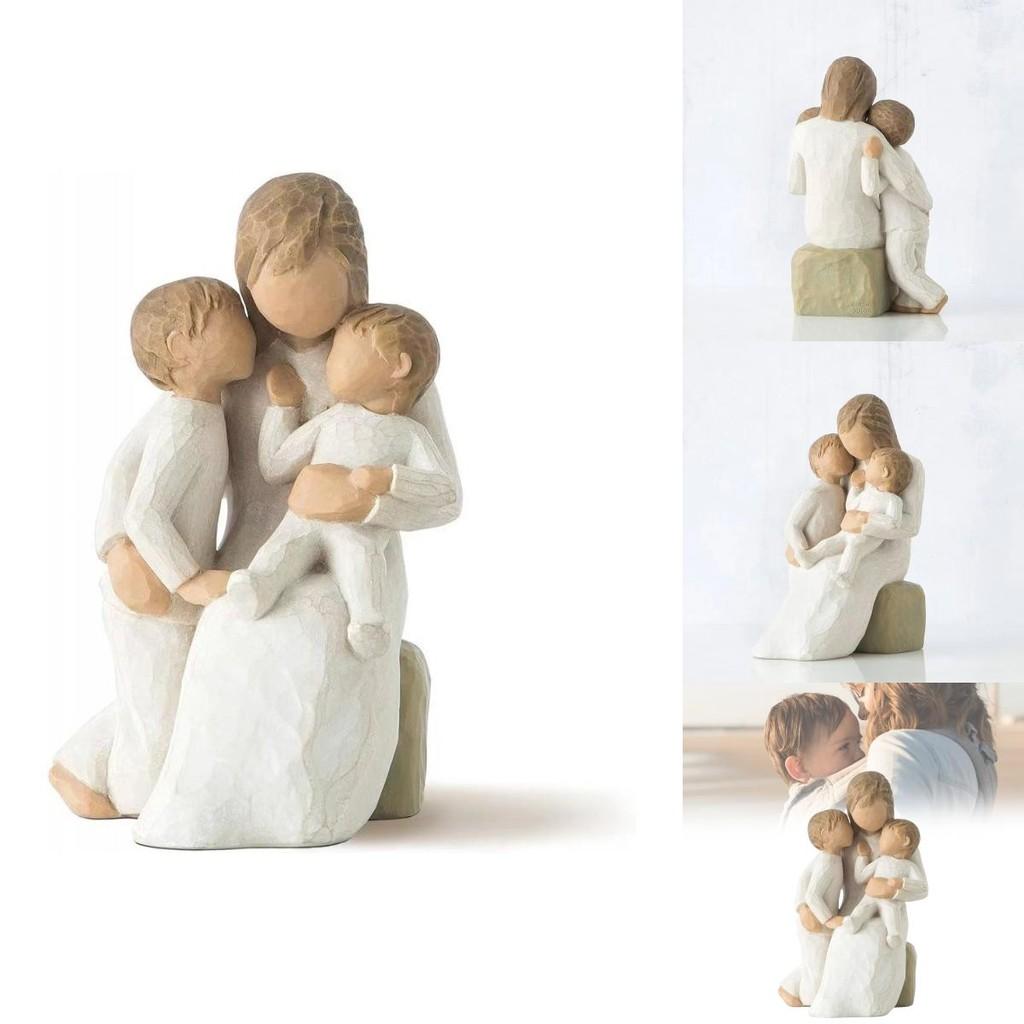 Urocza żywiczna figurka matki i dziecka do domu, sypialni, dekoracyjny akcent, prezent