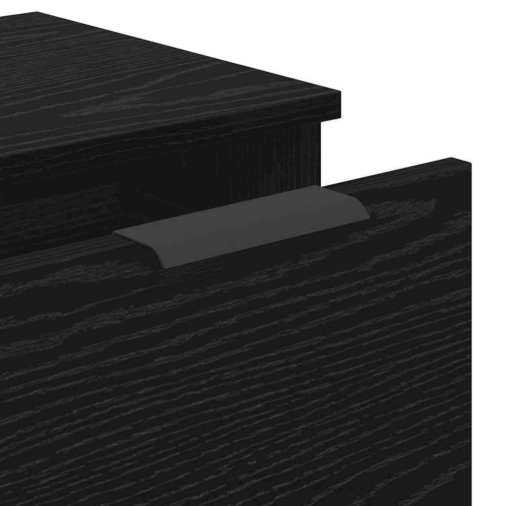 Sideboard 3 pcs Black Oak look Particleboard