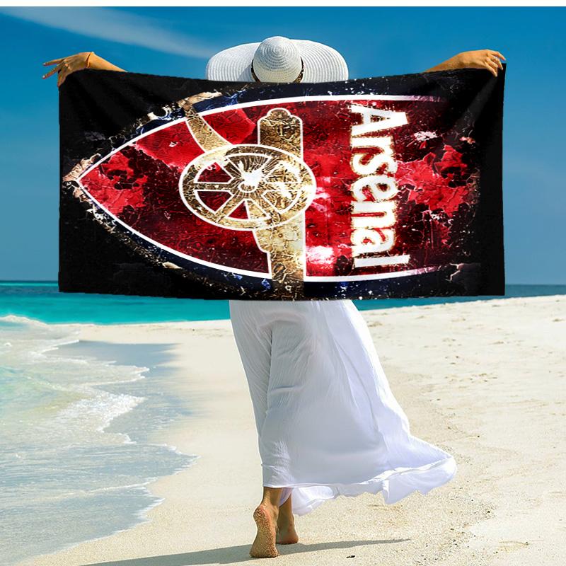 1pc A-Arsenal Beach Towel, Comfortable and Thick, and Swimming/Bath/Picnic/Camping Towel, Suitable for Seaside Beaches