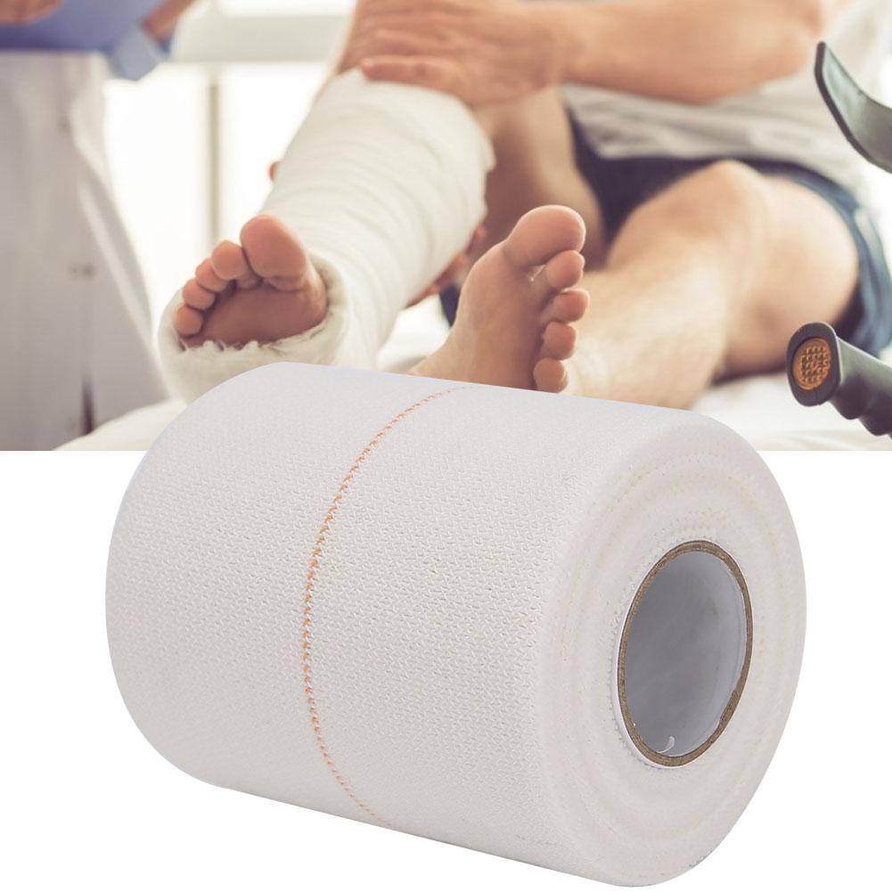 Portable Cotton Sports Sprain Fixation Bandage Joint Ligament Protective Bandage White7.5cm X 4.5m
