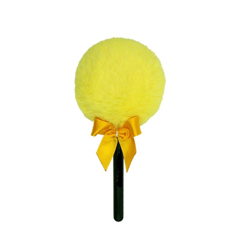 

1PC Lollipop Body Powder Applicator Plush Powder Puff With Handle Body Powder Puff Soft Makeup Tool For Face And Body Easy ToUse жовтий