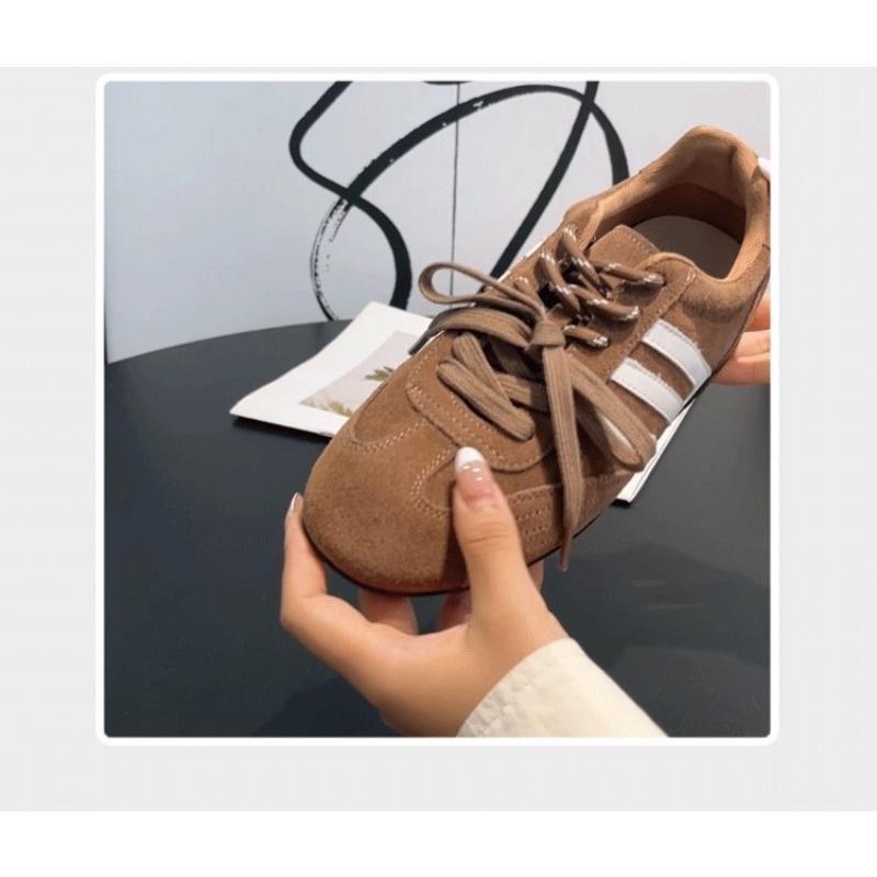 Women S Vintage Cowhide German Training Sneakers Casual Racing Shoes