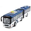 Autobús Articulado Modelo de Fundición a Presión Grande Simulación Inercia Sonido Luz Doble Sección Autobús Coche de Campus Juguetes Para Niños