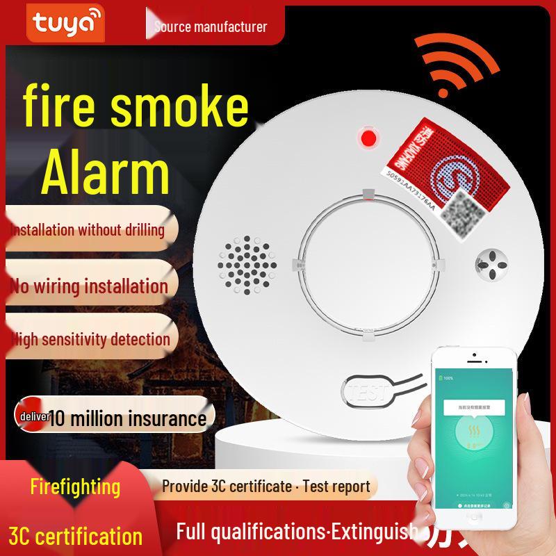 Graffiti Smart WiFi Smoke Detector with App Remote Alarm WiFi version [no battery]