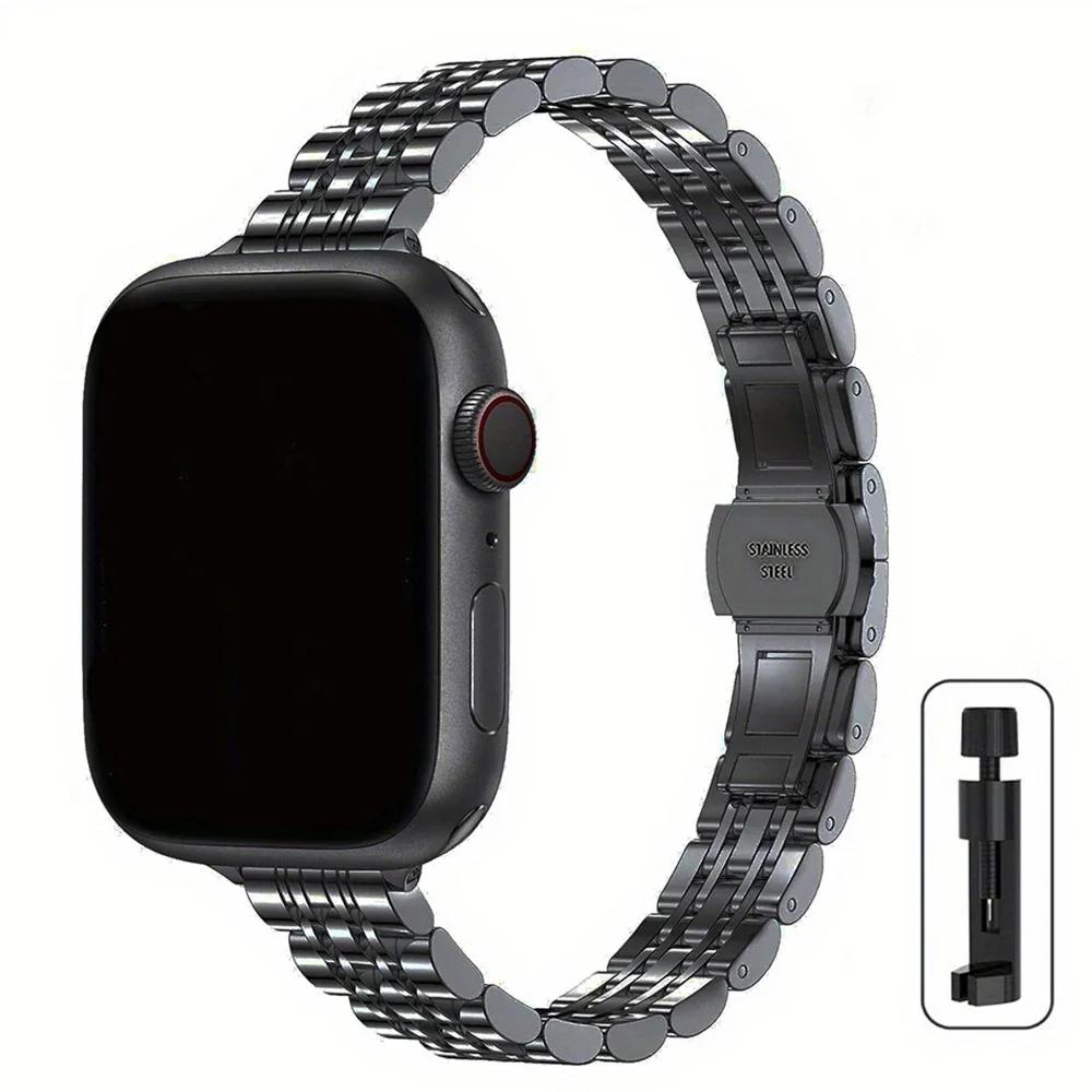 Stainless Steel Strap For Apple Watch Ultra 2 Band 49mm 42mm 46mm Metal Bracelet iWatch Series 10 9 8 7 6 5 4 3 Women 45mm 41mm