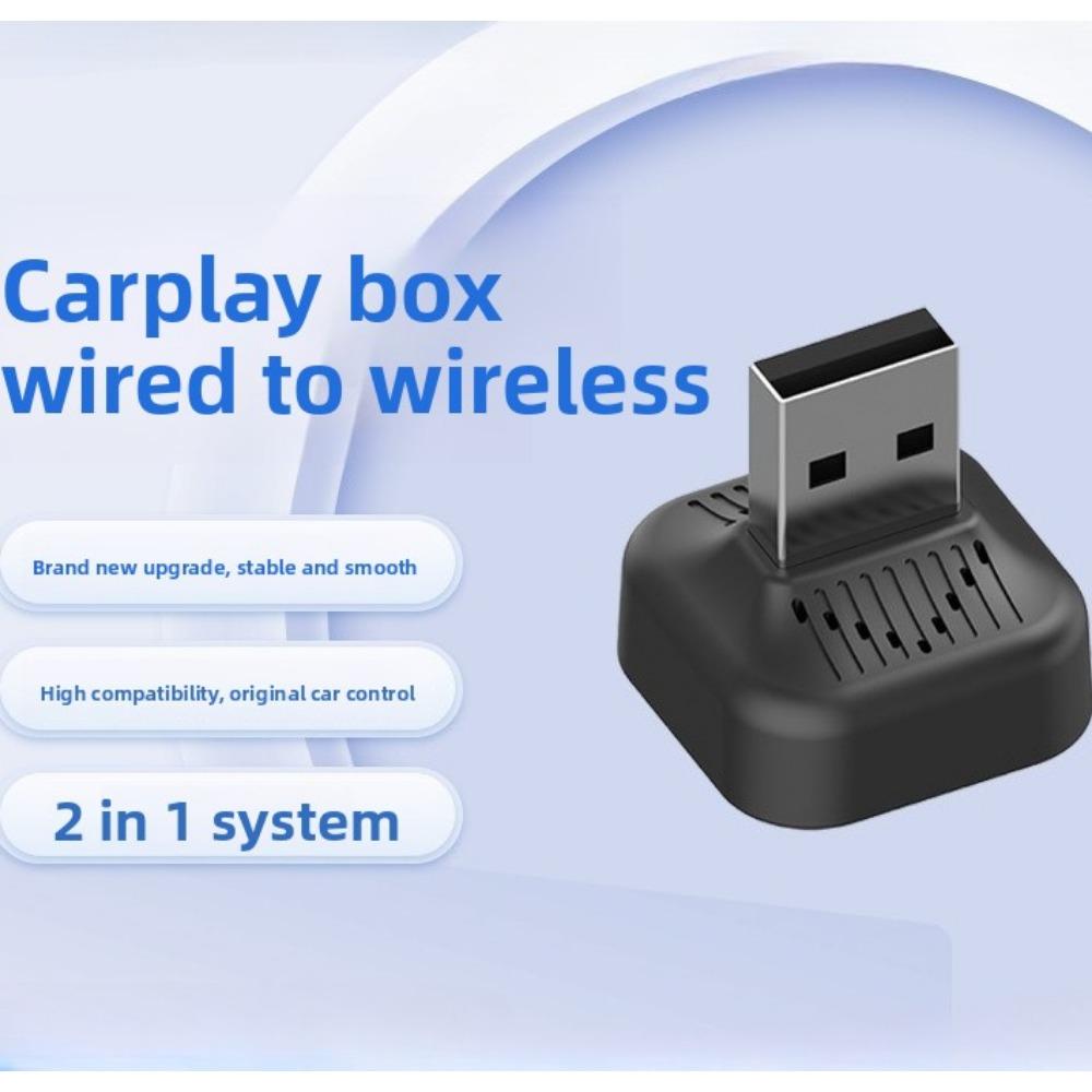 Short Wireless CarPlay Box Plug and Play Convert Wired To Wireless CarPlay for iPhone Android Auto