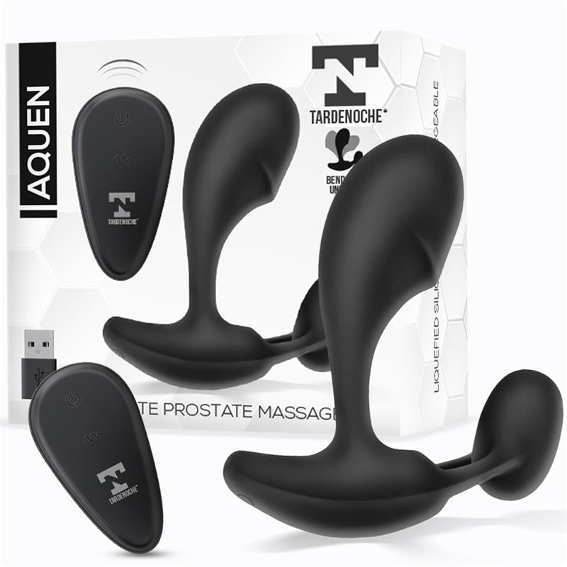 Aquen Stimulátor prostaty a perinea Dálkové ovládání Tekutý silikon USB Magnetický