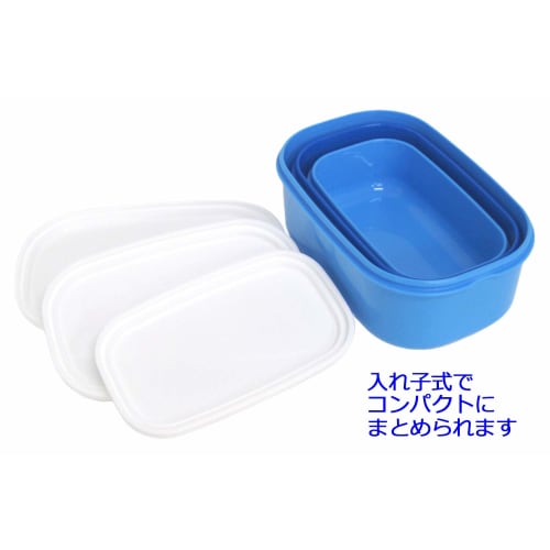 OSK Thomas the Tank Engine Lunch Box, Set of 3 Self-Sealing Containers (180ml/300ml/480ml), Compact Storage, Nesting Design, Made In Japan, SP-31