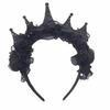 Gothic Black Rose Lace Crown Dark Style Halloween Hair Hoop  Halloween Cosplay