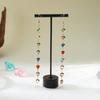 Bohemian Trendy Colorful Love Heart Shape Rhinestone Long Earrings For Women Temperament Crystal Tassel Hanging Earring Jewelry