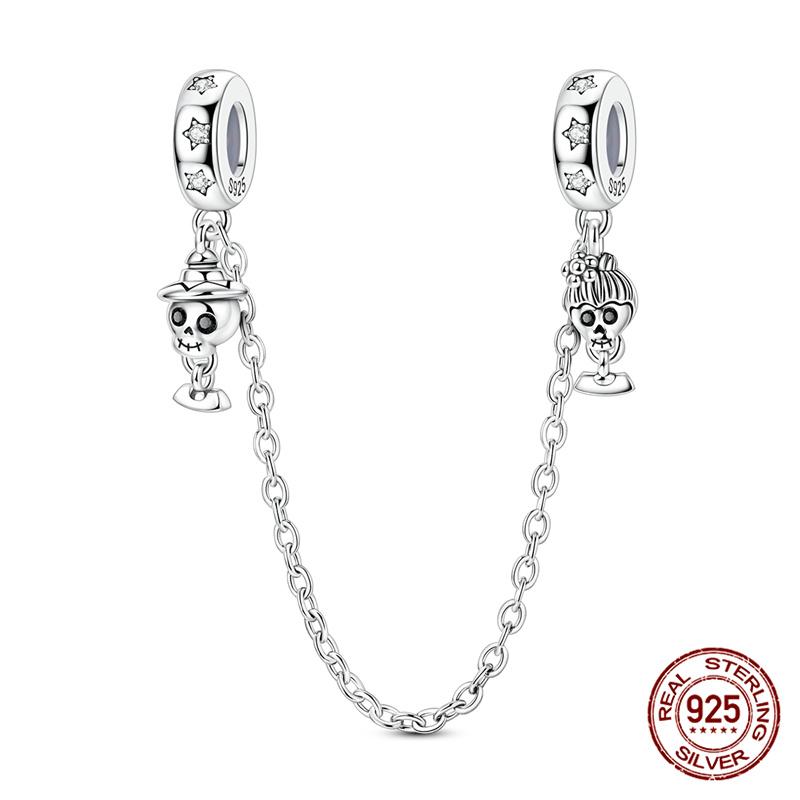 100% Coppernew Halloween Series Charm Pumpkin Skull Beads Fit Originalbracelet Diy Jewelry Making Gifts