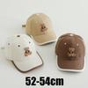 Kinder Baseballkappe 52-54cm Baumwolle Frühling Sommer Mütze für Kinder Mädchen Junge Sonnenhüte Niedliches Bärenetikett