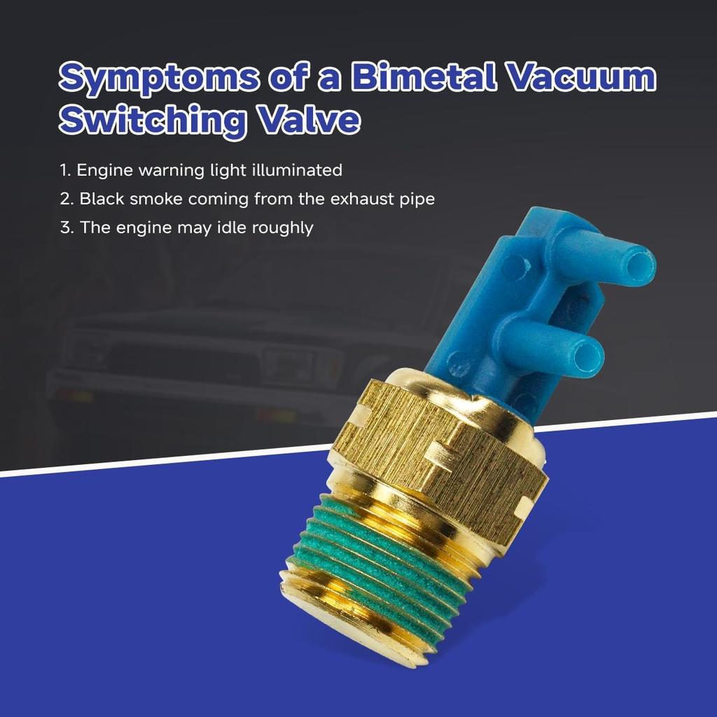 90925-05047 Bimetal Vacuum Switching Valve | Fit for Toyota 4Runner 1988-95, Celica 80-85, Corolla 1986-90, Cressida 1978-84, Pickup 1987-95, Vacuum