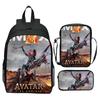 Printed Backpack Set 3-Piece Cartoon Movie Themed School Bag for Kids