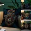 Beautiful Mysterious Style Hamsa-A Pillow Case Comfort Sofa Bed Silky Elegant Invisible Zipper Decorative Cushion Cover