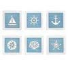 Ocean Theme Beach Wall Decor 3D Wall Art with Starfish Seashell Sand Dollar Vintage Beach Home
