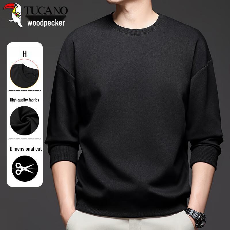 TUCANO Men's Solid Color Round Neck Sweatshirt
