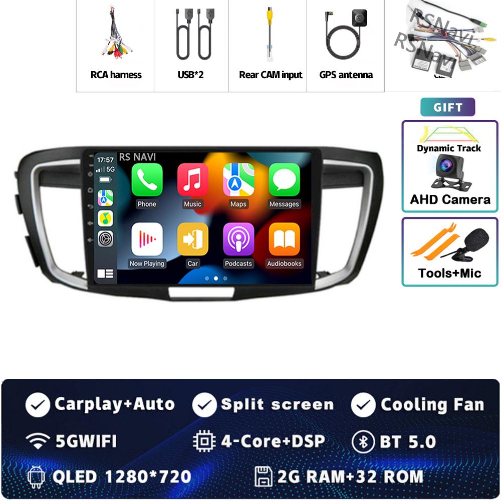 

Android 14 CarPlay Car Radio для Honda Accord 9 2013 2014 2015 2016 2017 Мультимедиа Навигация GPS Стерео Видео 360 Камера Авто