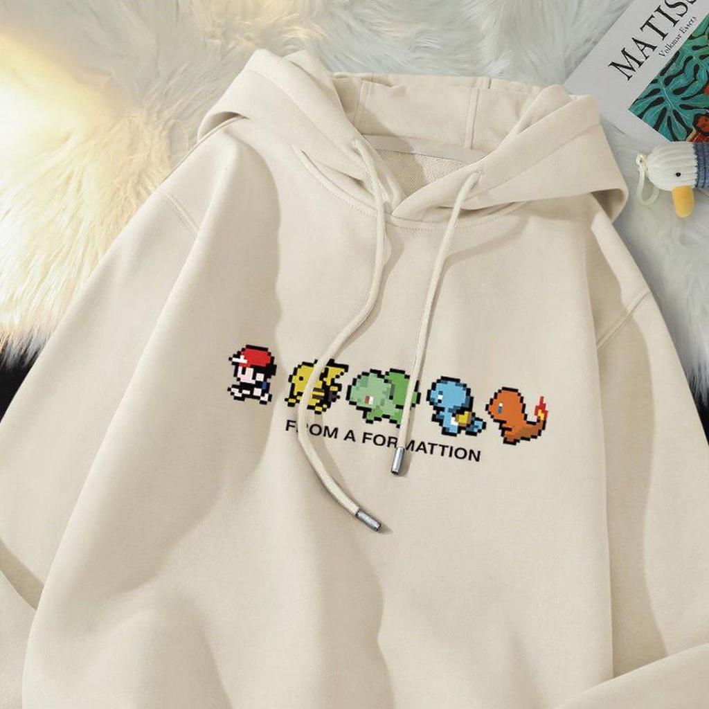 Herren Kapuzenpullover Herbst/Winter - Amerikanischer Streetstyle, Pokemon-Print Lässiges Oberteil