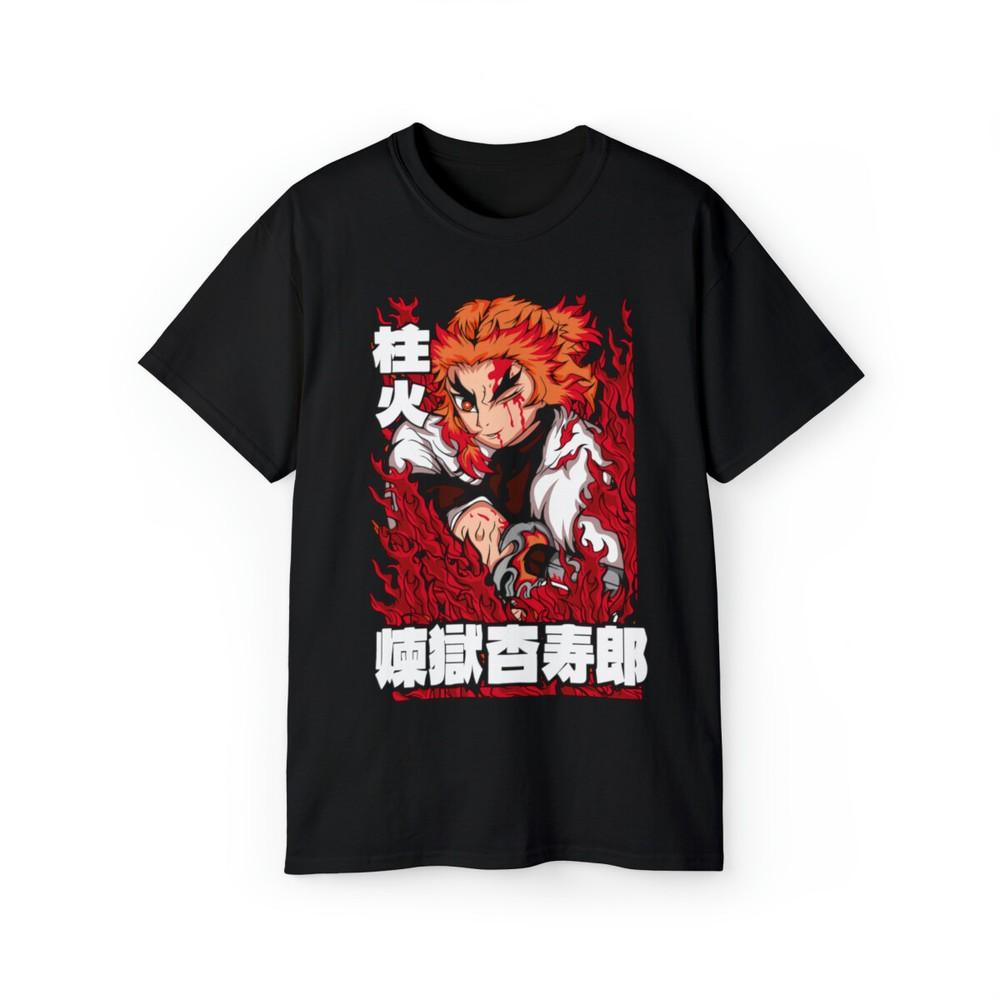 Sale Demon Slayer Kyojuro Rengoku Kimetsu No Yaiba T Shirt Size M5xl M