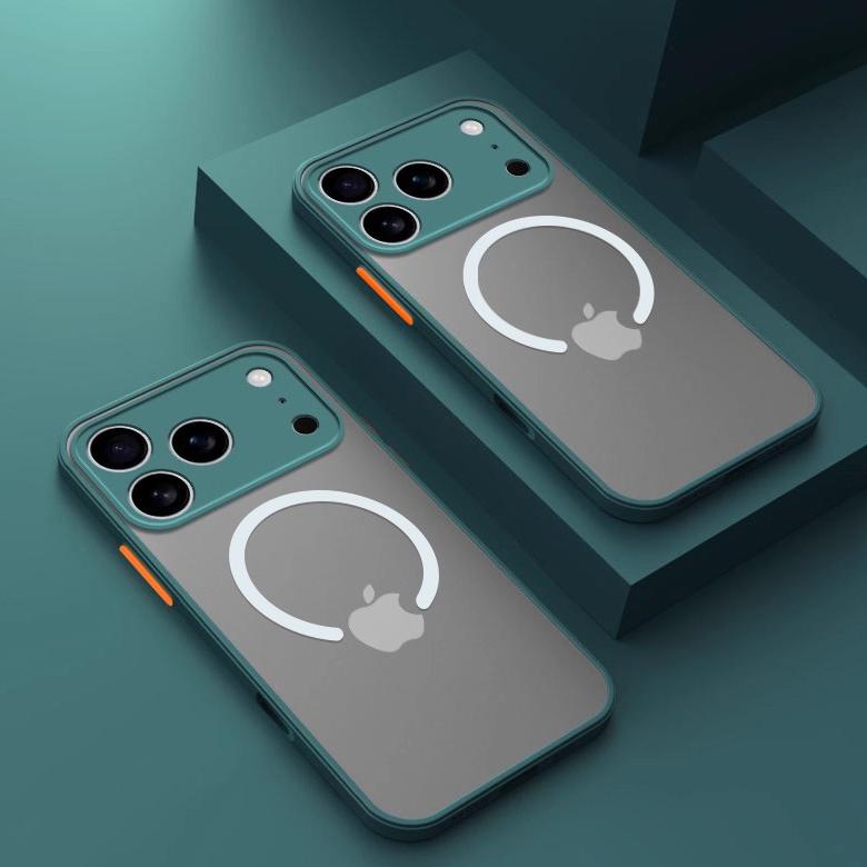 Matte Magsafe Magnetische Handyhülle für iPhone 16 15 14 13 12 11 Pro Max 17 Air PC Hart Drahtloses Laden Anti-Fingerabdruck Abdeckung