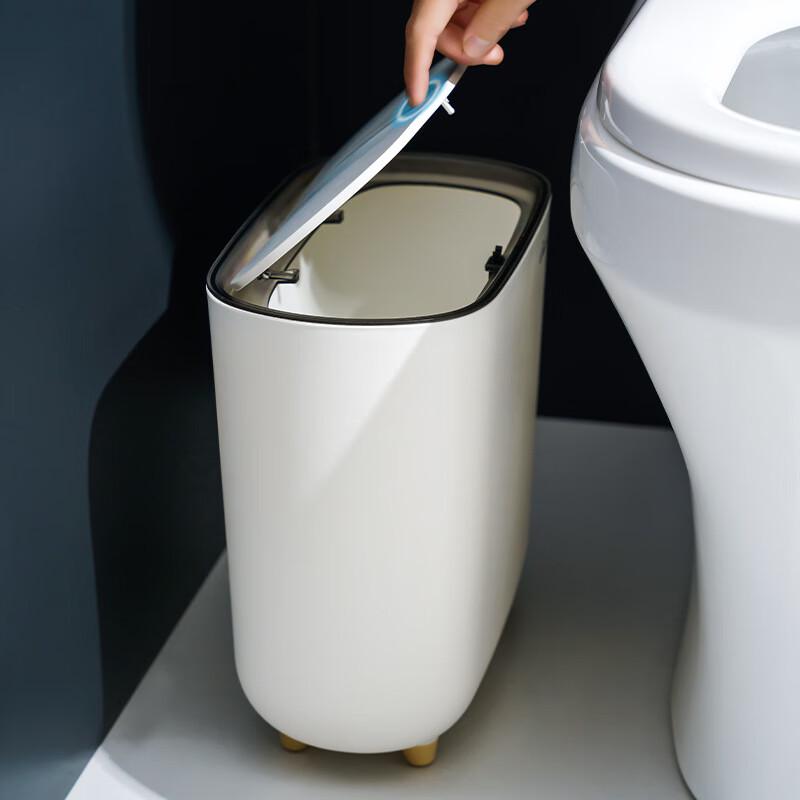 YIXI Slim Pop-Up Lid Kitchen & Home Trash Can