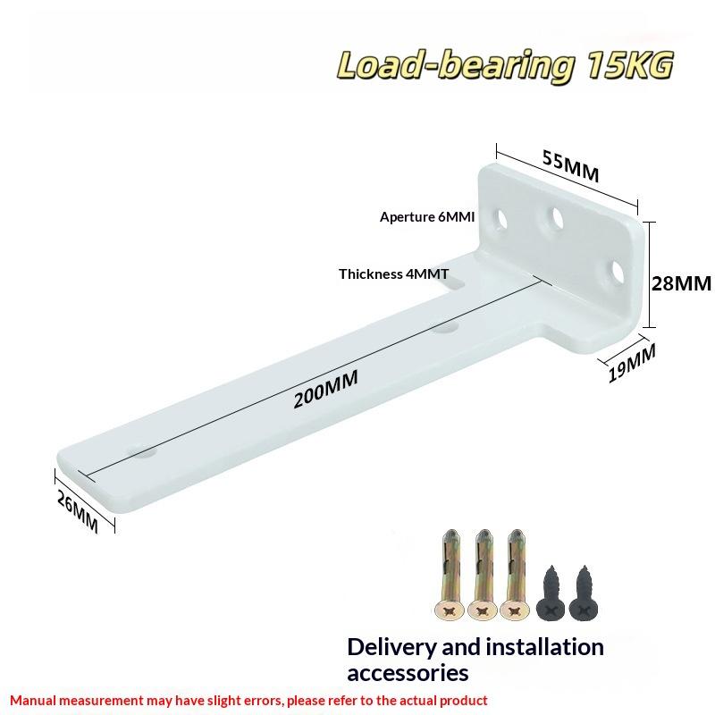 1 Ensemble Supports d'Étagère Robustes en Forme de L pour Cloison Support Métallique Industriel Support Mural Étagère Fixe Avec Vis