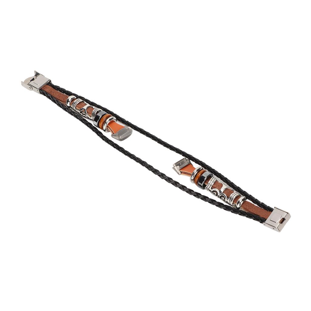 Smartwatch Band Lther Watch Replacement Wrist Strap Ethnic Vintage   for NaFitbit