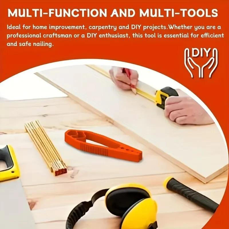 1PCS Portable Nail Fixer Tool Woodworking Nail Fixer Plastic Sliding Joint Pliers Protect Fingers for Maintenance and Woodworking