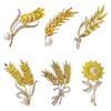 1pc Beautiful Shiny Wheat Brooch with Crystal Ears, Suitable for Women, Gender-neutral Plant Pins