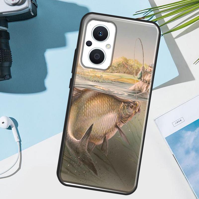 Carps Fish Fishing Case For OPPO Reno 14 12 11 13 F 10 Pro 14F 12F 11F 8 7 Lite OPPO Find X9 X8 X6 X5 Pro Cover
