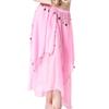 Elastic Waist Belly Dance Skirt With Dangling Coins Loose Design Fashion Costume Accessory For Shows And Parties