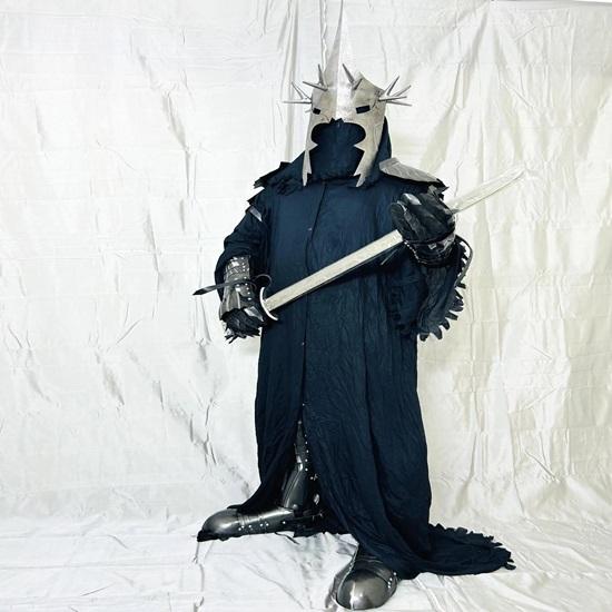 Nazgul Yüzük Hayaleti Film Siyah Takım Cadı Kral Ortaçağ Lordu Cosplay Kostümü