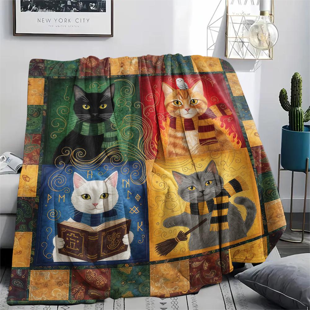 1 Stück Flanelldecke mit Cartoon-Druck, Hohe Qualität, Bequem für alle Jahreszeiten, Heimdekoration, Wärme und Komfort, Perfekt als Weihnachts- oder Geburtstagsgeschenk