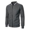 Uomo Felpa Cappotto Collo Alto Manica Lunga Patchwork Colore Cerniera Patta Giacca Cappotto con Tasche Orlo Elastico Sport Outwear