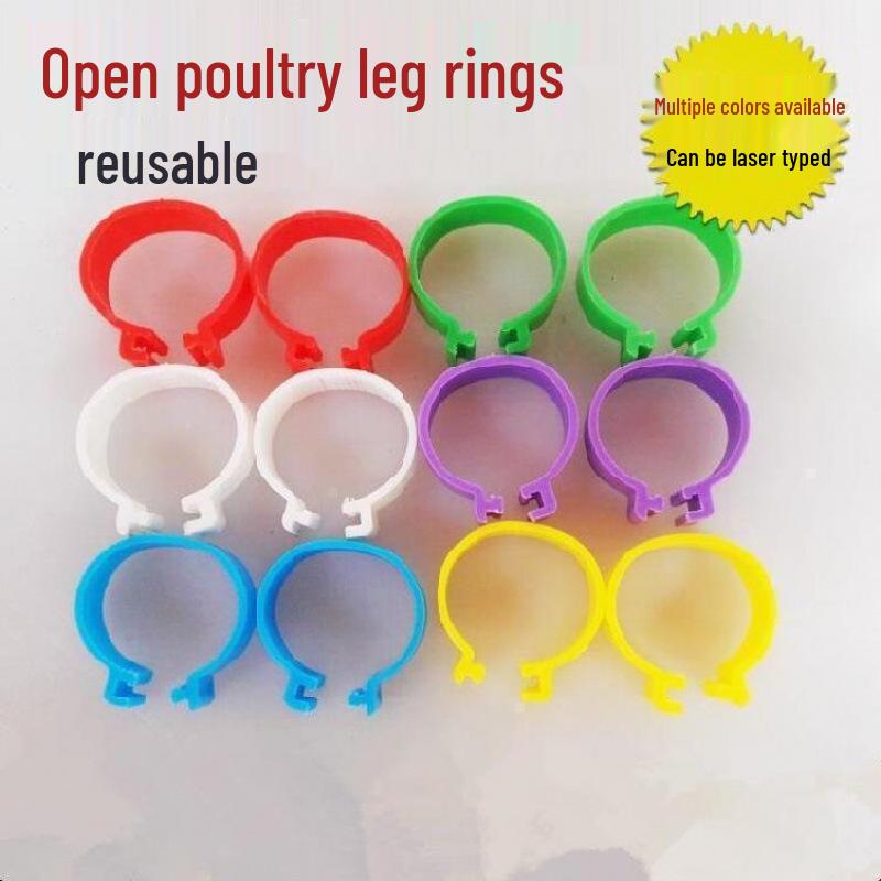 

Poultry Leg Bands: Chicken, Duck, Goose Foot Rings & Markers 1.6 Yellow