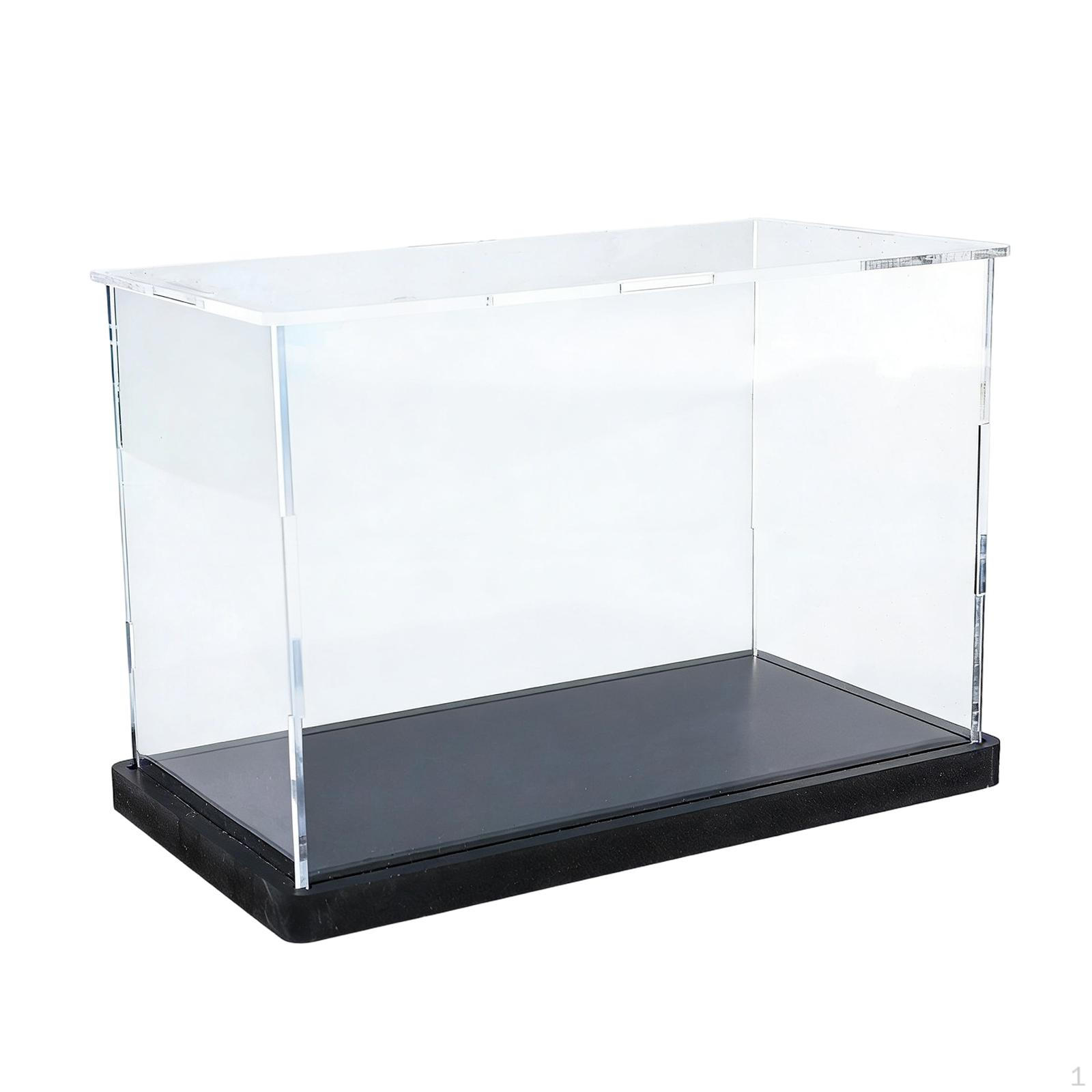 Motorcycle Model Display Case Motorbike Box 1/24 Dustproof and Black Base Countertop