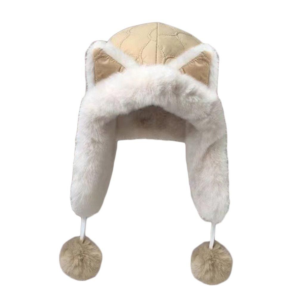 Thick Winter Cap Plush Ushanka Fur Hat Outdoors Earflap Bonnet  for Men Women
